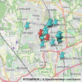 Mappa Via Alfonso Alfani, 20037 Paderno Dugnano MI, Italia (1.4145)
