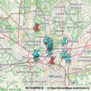 Mappa Via Alfonso Alfani, 20037 Paderno Dugnano MI, Italia (5.16071)