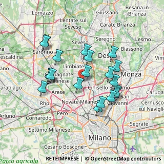 Mappa Via Alfonso Alfani, 20037 Paderno Dugnano MI, Italia (6.6515)