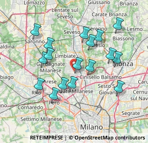 Mappa Via Alfonso Alfani, 20037 Paderno Dugnano MI, Italia (6.93)