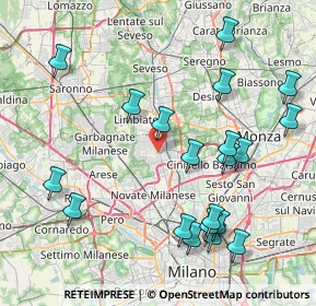 Mappa Via I Maggio, 20037 Paderno Dugnano MI, Italia (9.21)