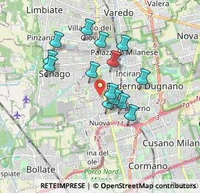 Mappa Via I Maggio, 20037 Paderno Dugnano MI, Italia (1.445)