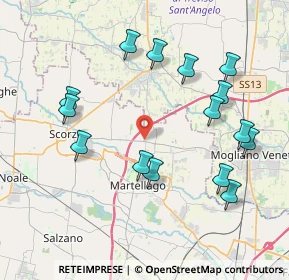 Mappa Via Bassa, 30037 Scorzè VE, Italia (4.21267)