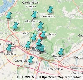 Mappa Mompiano, 25133 Brescia BS, Italia (7.25467)