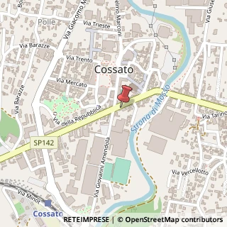 Mappa Via Giuseppe Mazzini, 42, 13836 Cossato, Biella (Piemonte)