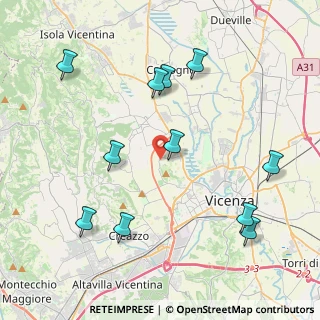Mappa Strada dal Martello, 36100 Vicenza VI, Italia (4.59545)