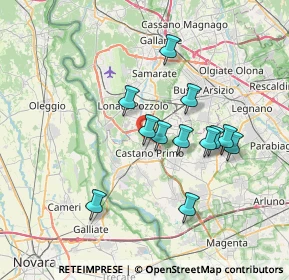 Mappa Via Sant'Antonino, 20022 Castano Primo MI, Italia (6.2325)