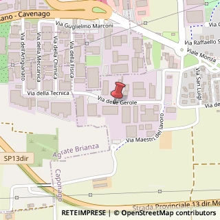 Mappa Via delle Gerole, 31, 20867 Caponago, Monza e Brianza (Lombardia)