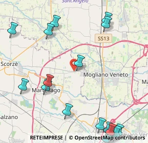 Mappa Via Moglianese P., 30037 Scorzè VE, Italia (6.3915)