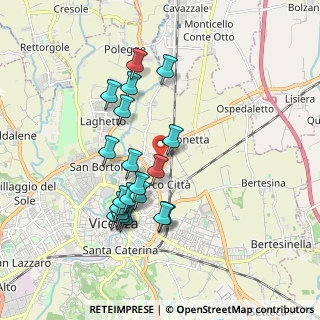 Mappa Via Pola, 36100 Vicenza VI, Italia (1.721)
