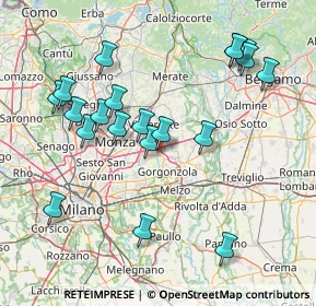 Mappa Via S. Pellico, 20867 Caponago MB, Italia (16.261)