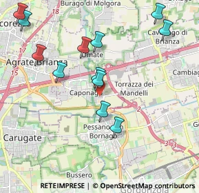 Mappa Via S. Pellico, 20867 Caponago MB, Italia (2.16583)