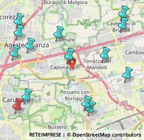 Mappa Via S. Pellico, 20867 Caponago MB, Italia (2.74643)