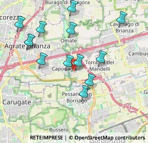 Mappa Via S. Pellico, 20867 Caponago MB, Italia (2.00077)