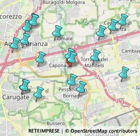 Mappa Via S. Pellico, 20867 Caponago MB, Italia (2.28421)