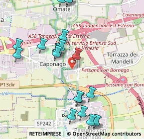 Mappa Via S. Pellico, 20867 Caponago MB, Italia (1.16)