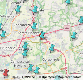 Mappa Via S. Pellico, 20867 Caponago MB, Italia (6.32421)