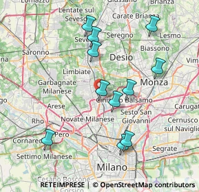 Mappa Corte delle Rondini, 20037 Paderno Dugnano MI, Italia (7.54182)