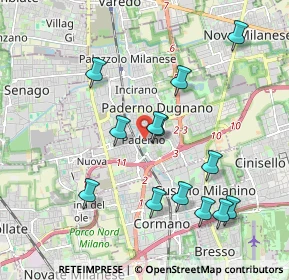 Mappa Corte delle Rondini, 20037 Paderno Dugnano MI, Italia (1.98615)