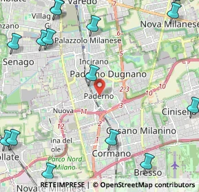 Mappa Corte delle Rondini, 20037 Paderno Dugnano MI, Italia (3.3275)