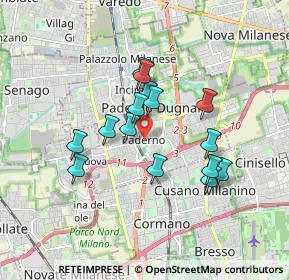 Mappa Corte delle Rondini, 20037 Paderno Dugnano MI, Italia (1.44667)