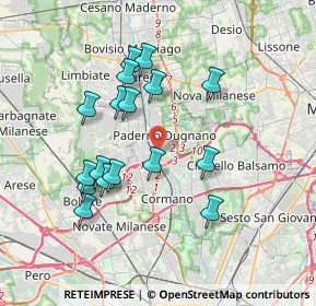 Mappa Corte delle Rondini, 20037 Paderno Dugnano MI, Italia (3.45059)