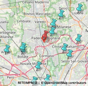 Mappa Corte delle Rondini, 20037 Paderno Dugnano MI, Italia (5.9515)
