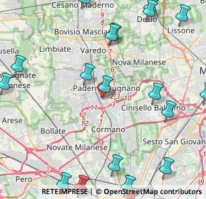 Mappa Via Fante D'Italia, 20037 Paderno Dugnano MI, Italia (6.1225)
