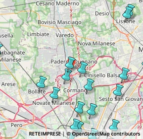 Mappa Via Fante D'Italia, 20037 Paderno Dugnano MI, Italia (5.8895)