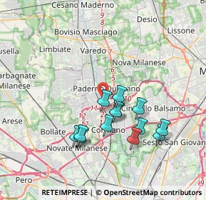 Mappa Via Fante D'Italia, 20037 Paderno Dugnano MI, Italia (3.29154)