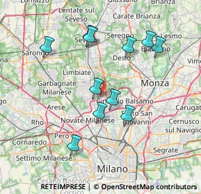 Mappa Via Fante D'Italia, 20037 Paderno Dugnano MI, Italia (7.06545)