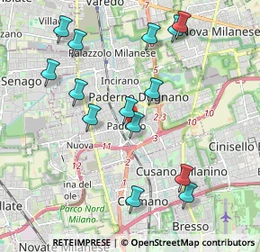 Mappa Via Fante D'Italia, 20037 Paderno Dugnano MI, Italia (2.075)