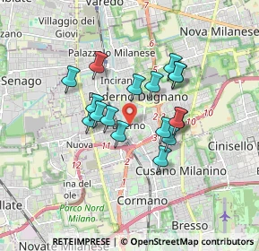 Mappa Via Fante D'Italia, 20037 Paderno Dugnano MI, Italia (1.32706)