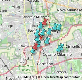 Mappa Via Fante D'Italia, 20037 Paderno Dugnano MI, Italia (1.14143)