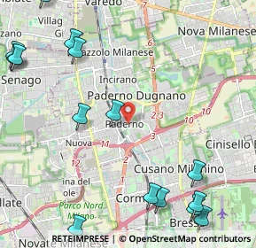 Mappa Via Fante D'Italia, 20037 Paderno Dugnano MI, Italia (3.09467)