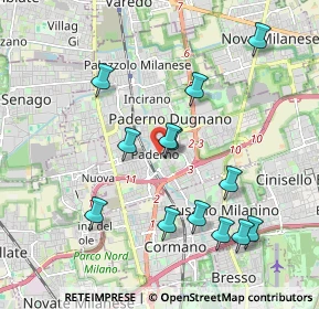 Mappa Via Fante D'Italia, 20037 Paderno Dugnano MI, Italia (1.96615)