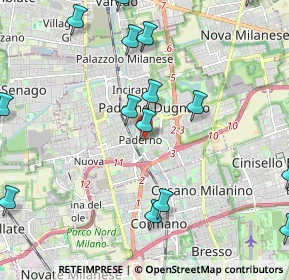 Mappa Via Fante D'Italia, 20037 Paderno Dugnano MI, Italia (2.96444)