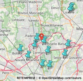 Mappa Via Concordia, 20037 Paderno Dugnano MI, Italia (4.34833)