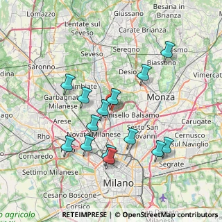 Mappa Via Concordia, 20037 Paderno Dugnano MI, Italia (7.21357)
