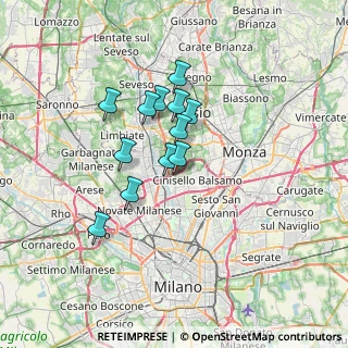 Mappa Via de Nicola, 20037 Paderno Dugnano MI, Italia (5.21667)