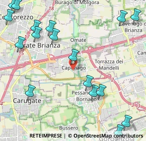 Mappa Via Don Natale Villa, 20867 Caponago MB, Italia (3.0475)