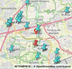 Mappa Via Don Natale Villa, 20867 Caponago MB, Italia (2.7065)