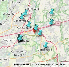 Mappa Via Don Natale Villa, 20867 Caponago MB, Italia (3.63)