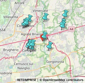 Mappa Via Don Natale Villa, 20867 Caponago MB, Italia (3.35933)