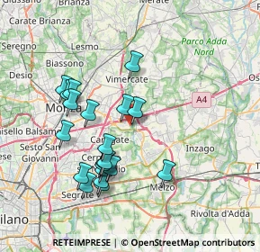 Mappa Via Don Natale Villa, 20867 Caponago MB, Italia (7.102)