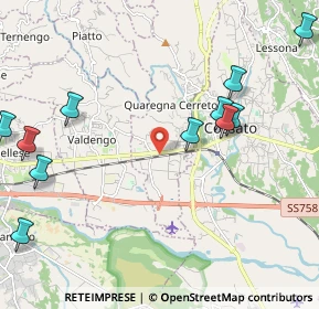 Mappa Cerreto BI IT, 13852 Quaregna BI, Italia (2.7875)
