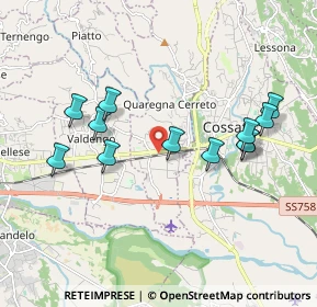Mappa Via Quintino Sella, 13852 Quaregna BI, Italia (1.86417)