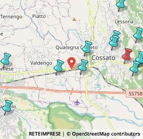 Mappa Cerreto BI IT, 13852 Quaregna BI, Italia (2.93286)