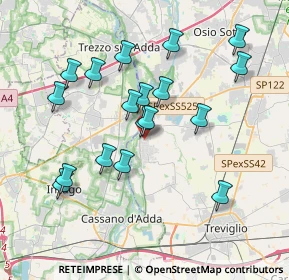 Mappa Via degli Affari, 24045 Fara Gera d'Adda BG, Italia (3.58611)