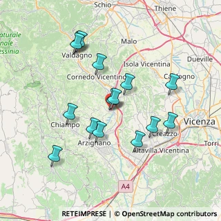 Mappa Via Dante Alighieri, 36070 Trissino VI, Italia (7.01067)